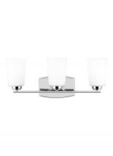  4428903-05 - Franport transitional 3-light indoor dimmable bath vanity wall sconce in chrome silver finish with e