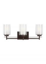  4437303-710 - Elmwood Park traditional 3-light indoor dimmable bath vanity wall sconce in bronze finish with satin