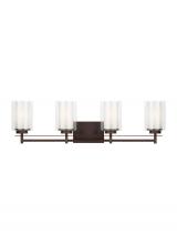  4437304-710 - Elmwood Park traditional 4-light indoor dimmable bath vanity wall sconce in bronze finish with satin