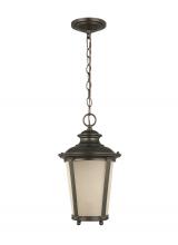  62240-780 - Cape May traditional 1-light outdoor exterior hanging ceiling pendant in burled iron grey finish wit