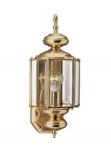  8510-02 - Classico traditional 1-light outdoor exterior large wall lantern sconce in polished brass gold finis