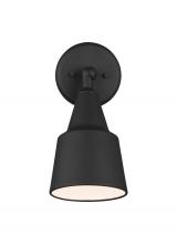  8560701-12 - Flood Light traditional 1-light outdoor exterior adjustable swivel flood light in black finish with