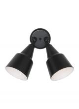  8607-12 - Flood Light traditional 2-light outdoor exterior medium adjustable swivel flood light in black finis