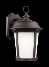  8750701-71 - Calder traditional 1-light outdoor exterior large wall lantern sconce in antique bronze finish with