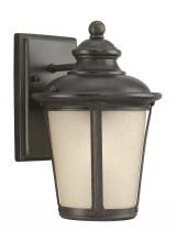  88240-780 - Cape May traditional 1-light outdoor exterior small wall lantern sconce in burled iron grey finish w