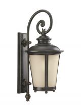  88242-780 - Cape May traditional 1-light outdoor exterior large wall lantern sconce in burled iron grey finish w