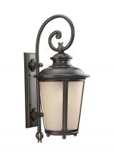  88243-780 - Cape May traditional 1-light outdoor exterior extra large wall lantern sconce in burled iron grey fi