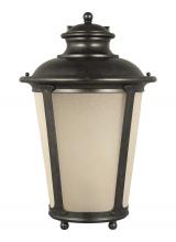  88244-780 - Cape May traditional 1-light outdoor exterior extra large wall lantern sconce in burled iron grey fi