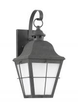  89062-46 - Chatham traditional 1-light medium outdoor exterior wall lantern sconce in oxidized bronze finish wi