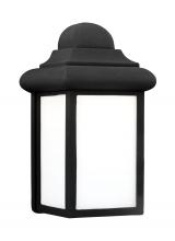  8988EN3-12 - Mullberry Hill traditional 1-light LED outdoor exterior wall lantern sconce in black finish with smo