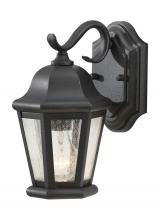  OL5900BK - Martinsville traditional 1-light outdoor exterior small wall lantern sconce in black finish with cle