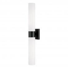  646221MB - 2-Light Dual Sconce in Matte Black with Soft White Glass