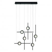 Eurofase 47255-029 - BARLETT-CHD-6LT-32IN-BLK-CL