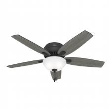  52396 - Hunter 52 inch Newsome Matte Black Low Profile Ceiling Fan with LED Light Kit and Pull Chain