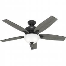  52395 - Hunter 52 inch Newsome Matte Black Ceiling Fan with LED Light Kit and Pull Chain
