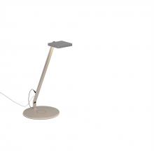 Koncept Inc FCD-1-SIL-QCB - Foccacia Solo Desk Lamp (Silver) with Wireless Charging Base