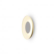 Koncept Inc RMW-09-SW-PTB-HW+18BD-GMW - Ramen Wall Sconce 9" (Paintable White) with 18" back dish (Gold w/ Matte White Interior)