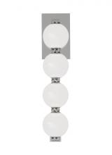 SLWS22530N - The Perle 15-inch Damp Rated 1-Light Integrated Dimmable LED Wall Sconce in Polished Nickel