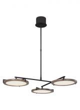  CDCH17227WOB - The Shuffle Medium 3-Light Damp Rated Integrated Dimmable LED Ceiling Chandelier