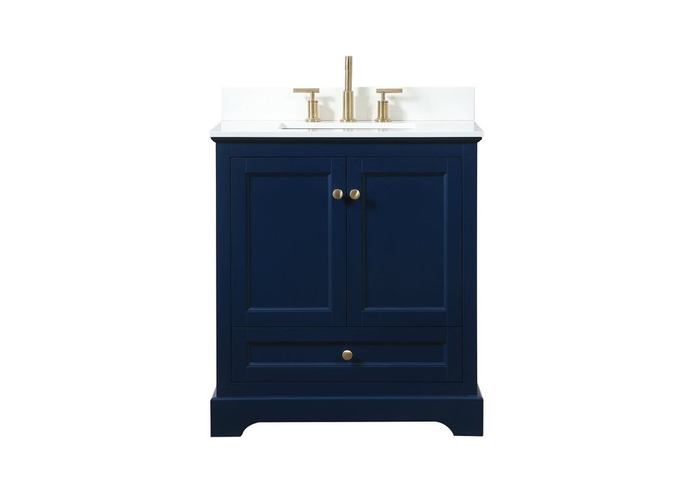 30 Inch Single Bathroom Vanity In Blue With Backsplash Vf15530bl Bs Light House Of Lewes - Bathroom Sink Backsplash 30 Inch