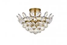  1105F14BR - Emilia 14 Inch Flush Mount in Brass