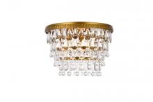  1219F15BR/RC - Nordic 3 Lights Brass Flush Mount