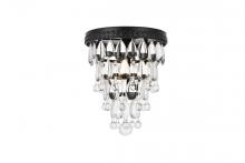 Elegant 1219F9BK/RC - Nordic 1 Light Black Flush Mount