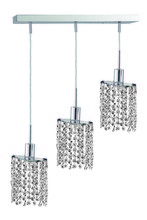  1283D-O-E-CL/SA - Mini 3 light Chrome Pendant