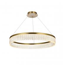  2060D32SG - Rune 32 Inch Adjustable LED Chandelier in Satin Gold