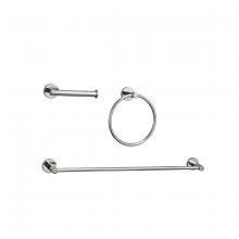 Elegant HWB-11S3RPCH - Bathroom hardware set 24"x2.8"+6.2"x3.5"+7" chrome
