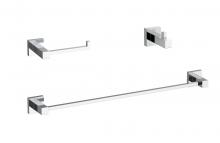Elegant HWB-12S3HPCH - Bathroom hardware set 24"x2.7+6.6"x3.1"+2.7"x2.2" chrome