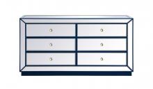  MF53036BL - 60 Inch Mirrored Chest in Blue