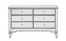  MF6-1017S - 6 Drawer Dresser 48 In.x18 In.x32 In. in Silver Paint