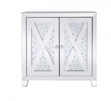  MF91051 - 28 in Clear Crystal Mirrored Two Door Cabinet