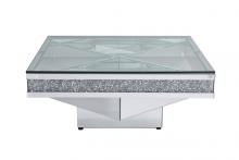  MF92043 - 39 In. Crystal Mirrored Coffee Table