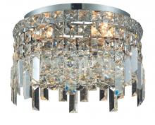  V2031F12C/RC - MaxIme 4 Light Chrome Flush Mount Clear Royal Cut Crystal