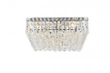  V2032F16C/RC - MaxIme 6 Light Chrome Flush Mount Clear Royal Cut Crystal