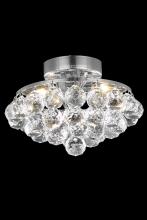Elegant V9805F10C/RC - Corona 3 Light Chrome Flush Mount Clear Royal Cut Crystal