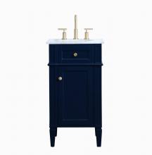  VF12518BL - 18 Inch Single Bathroom Vanity in Blue