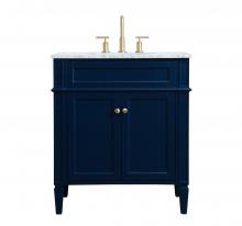  VF12530BL - 30 Inch Single Bathroom Vanity in Blue