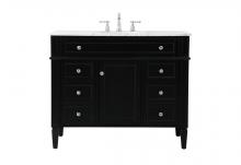  VF12542BK - 42 Inch Single Bathroom Vanity in Black