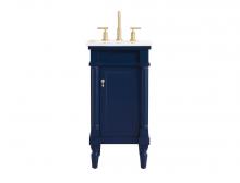  VF13018BL - 18.5 Inch Single Bathroom Vanity in Blue