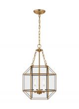  5179403-848 - Morrison modern 3-light indoor dimmable small ceiling pendant hanging chandelier light in satin bras