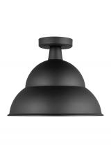  7836701EN3-12 - Barn Light traditional 1-light LED outdoor exterior Dark Sky compliant round ceiling flush mount in