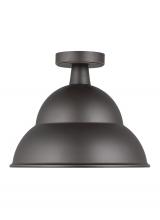  7836701EN3-71 - Barn Light traditional 1-light LED outdoor exterior Dark Sky compliant round ceiling flush mount in