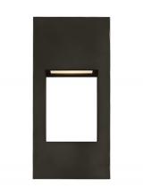  8557793S-71 - Testa modern 2-light LED outdoor exterior small wall lantern in antique bronze finish with satin etc