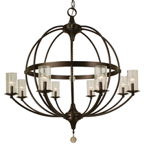 Framburg 1078 BN/F - 8-Light Brushed Nickel Compass Foyer Chandelier