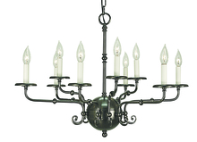 Framburg 2379 AB - 9-Light Antique Brass Jamestown Dining Chandelier