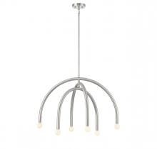 Savoy House Meridian M100115BN - 6-Light Chandelier in Brushed Nickel