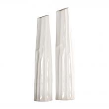  18868 - Uttermost Kenley Crackled White Vases S/2